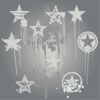 Signs & Symbols - Grunge Star Vector Design Elements 