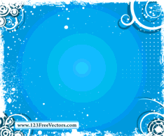 Grunge swirl frame vector