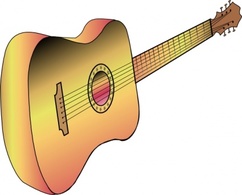 Music - Guitar Profile clip art 