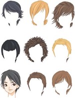 Human - Hair style vector 1 