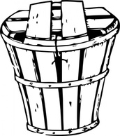 Half Bushel Basket With Cover clip art 