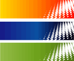 Halftone Vector Banners Set 2 