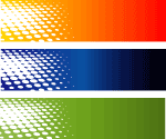 Halftone Vector Banners Set 