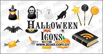 Holiday & Seasonal - Halloween icon vector material 