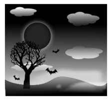 Silhouette - Halloween Landscape 