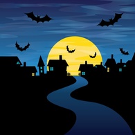 Buildings - Halloween Night Vector 