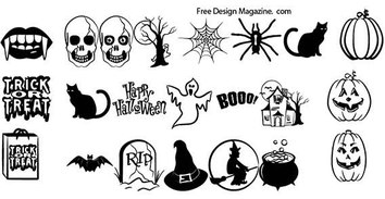 Halloween objects free vector Preview
