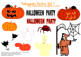 Halloween Vector Set 1 Preview