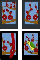 Hanafuda Ume February clip art