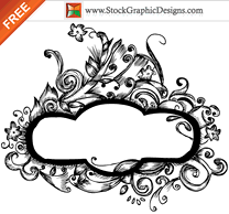 Flourishes & Swirls - Hand Drawn Floral Frames Free Vector Designs 