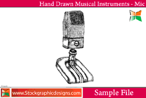 Music - Hand Drawn Musical Instruments - Mic 