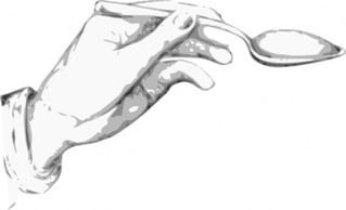 Human - Hand Holding A Spoon clip art 