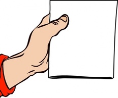 Hand Holding Brochure clip art