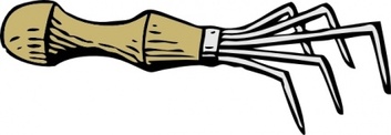 Hand Rake clip art Preview