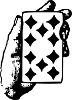 Human - Hand With Ten Of Diamonds clip art 