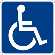 Signs & Symbols - Handicapped Accessible Sign clip art 