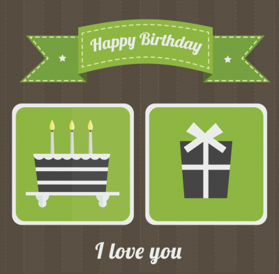 Holiday & Seasonal - Happy Birthday Vector Card 