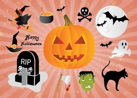 Cartoon - Happy Halloween Design 