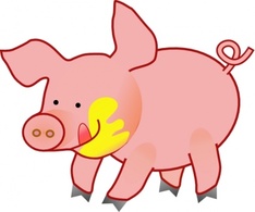 Human - Happy Pig clip art 