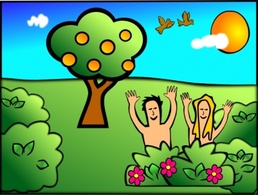Happy Sun Cartoon Birds Bible Trees Christian Creation Eden Adam Eve Jewish Preview