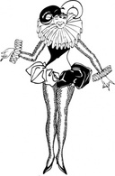 Harlequin Woman clip art Preview