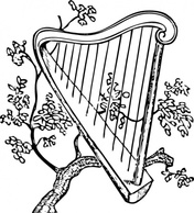 Harp And Branch clip art Preview