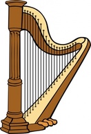 Harp clip art Preview