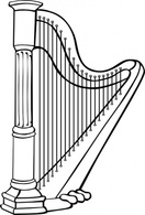 Harp clip art Preview