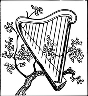 Music - Harp clip art 