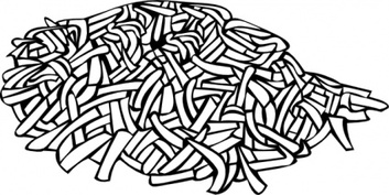 Hash Browns (b And W) clip art Preview