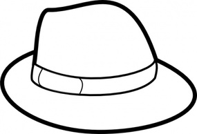 Fashion - Hat Outline clip art 