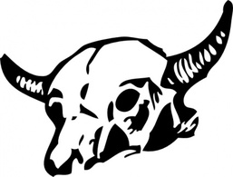 Objects - Head Dead Skull Bones Farm Cow Horns Animal 