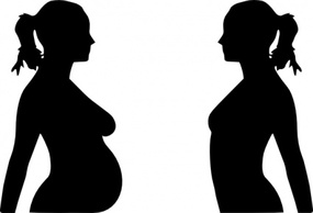 Human - Head Hand People Profile Lady Silhouette Female Woman Girl Young Child Pregnancy Silhouet Human Cartoon ... 