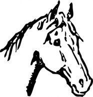 Animals - Head Outline Silhouette Face Cartoon Horse Heads Horses Automatic Jumping Horsehead Johnny 