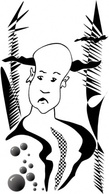 Head People Man Face Hair Lineart Bald Asian Hairless Preview