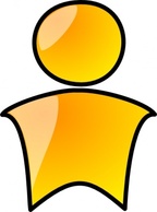 Objects - Head Symbol Yellow Person clip art 