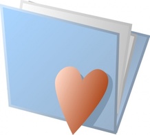 Objects - Heart Folder clip art 