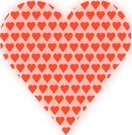 Objects - Heart In Heart Light Red clip art 