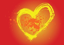 Heart Painting Vector 