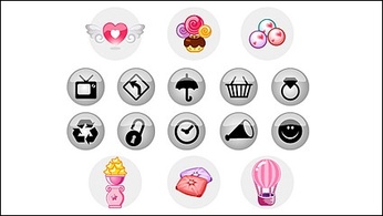 Heart-shaped, Bangbang Tang, and other material icon Preview