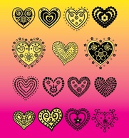 Heart Vector Doodles 