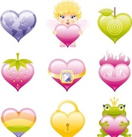 Objects - Hearts icon set 