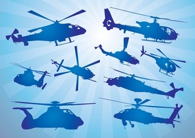 Military - Helicopters Vectors 