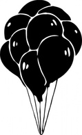 Helium Baloons clip art Preview