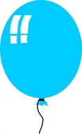 Helium Blue Balloon clip art Preview