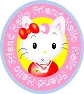 Animals - Hello Friend Cat clip art 