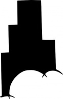 High Rise Building Silhouette clip art Preview