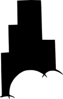 High Rise Building Silhouette clip art