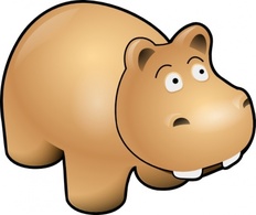 Animals - Hippo clip art 