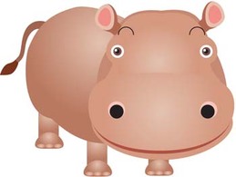 Animals - Hippopotamus vector 3 